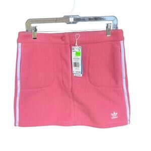 Adidas Fleece Skirt Womens Small Pink Hazy Rose Originals Primegreen New NWT
